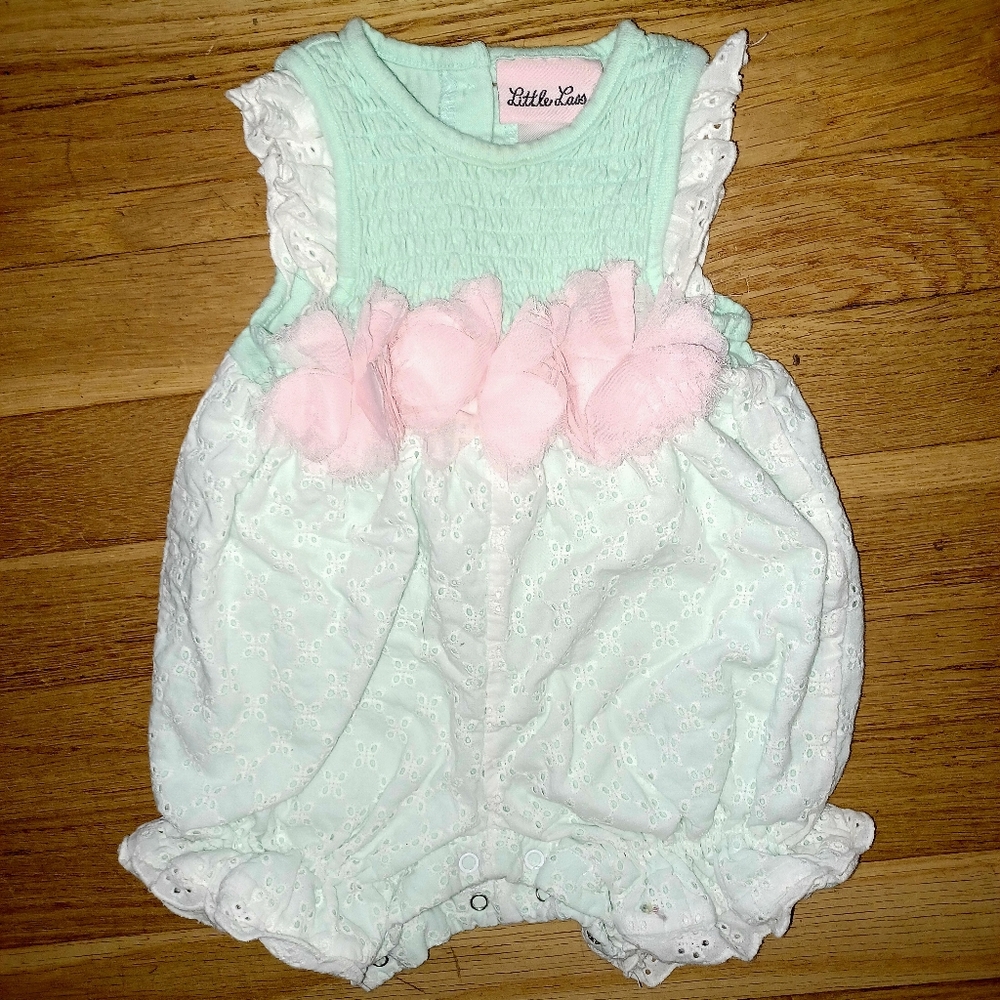 Baby Girl Romper Onesie - Little Lass - 3-6 months